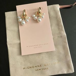 Mignonnen Gavigan: Gold (14K Plated) Pearl Drop Earrings | NWT